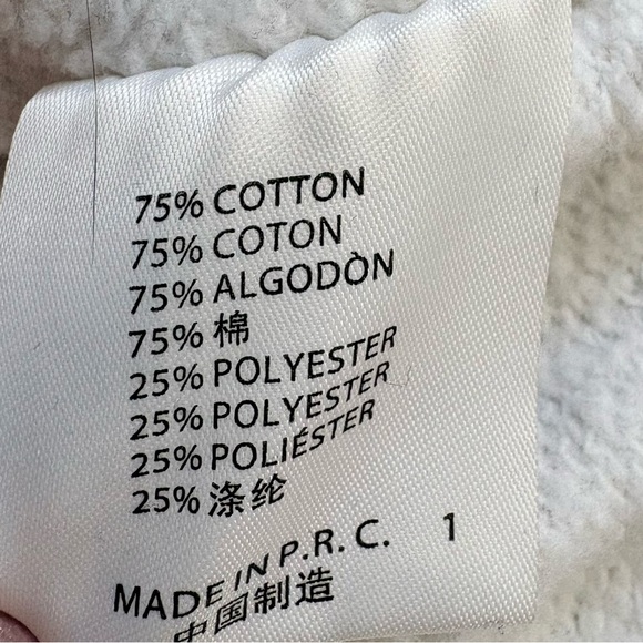 BRANDY MELVILLE Cropped Zip Up Hoodie White One Size Full Zip - Picture 5 of 9